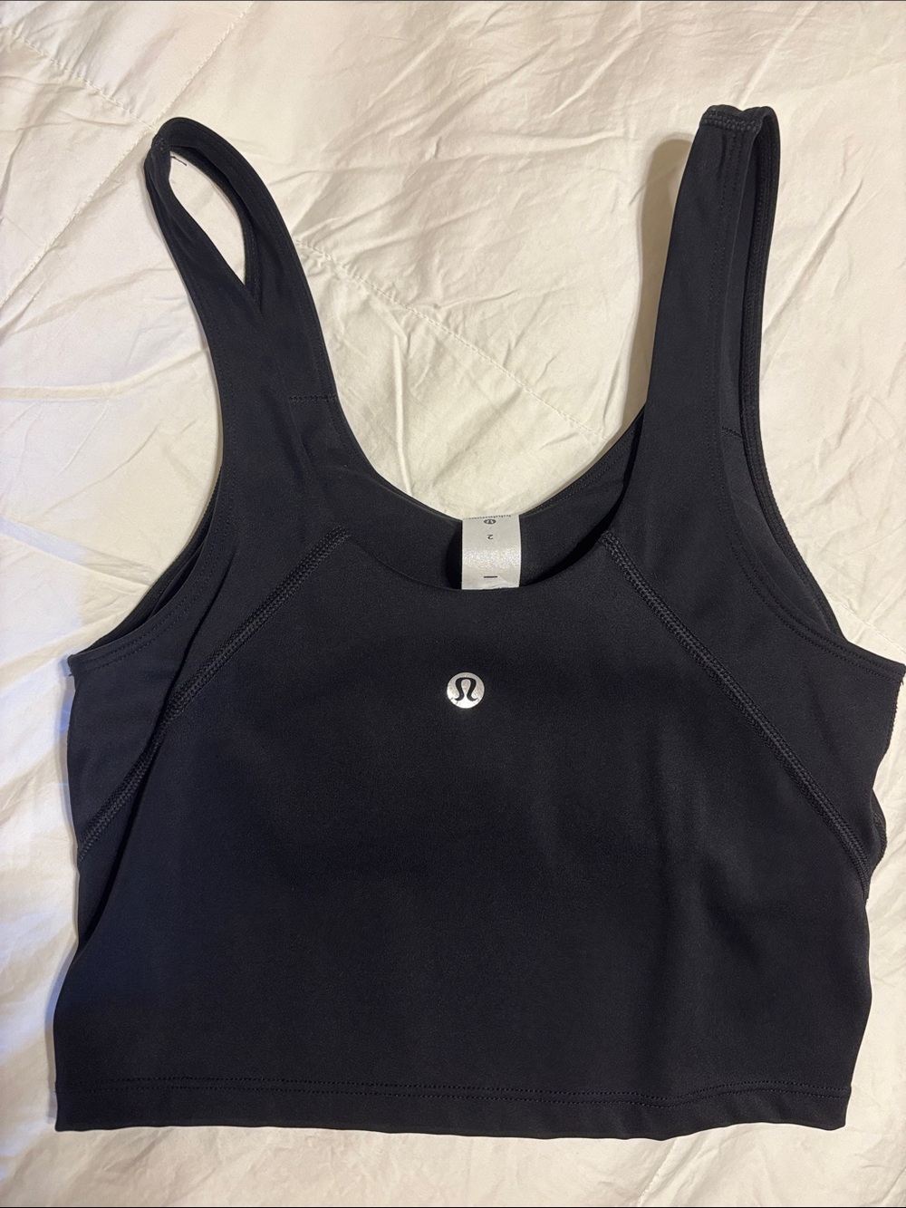 Lululemon athletica Black Scoop Crop Tank Top - Women NWOT